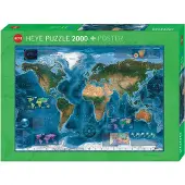 Heye Puzzle 2000 pièces Carte satellite 29797