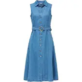 Salsa Jeans 21010863 Sleeveless Dress Bleu M Femme