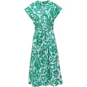 Salsa Jeans 21011101 Short Sleeve Midi Dress Vert M Femme