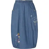 TATUUM Jupe 'Melia' crème / bleu denim / jaune / rouge