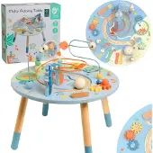 Classic World Table d'activités en bois « Sea Life » : musicale et éducative
