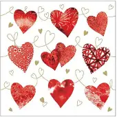 Ambiente 20 SERVIETTES PAPIER DIX CURS AMOUR 33CM