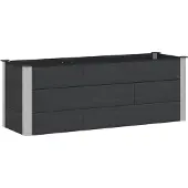 vidaXL Jardinière surélevée noire 150 x 50 x 54 cm