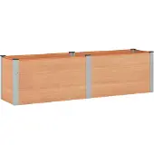 Syfax Jardinière surélevée Marron 200 x 50 x 54 cm