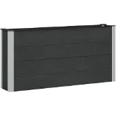 Syfax Jardinière surélevée Noir 150 x 30 x 72 cm