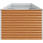 vidaXL Lit surélevé brun clair 485 x 100 x 68 cm Acier galvanisé