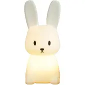 Winkee - Veilleuse Lapin - Veilleuse Enfants - Veilleuse Bébé - Lampe Lapin - Lampe de bureau - Lampe de chevet - Décoration chambre - Cadeau Noël, Saint Valentin, Anniversaire
