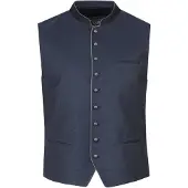 Marjo Gilet folklorique 'Grünenbach' bleu foncé / gris