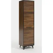 Feldmann-Wohnen Armoire de rangement Frida, dimensions 47x40x185 cm, finition noyer Shirin/noir