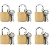 vidaXL Cadenas en U avec clés 6 pièces Laiton Fer