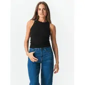 TeeShoppen Haut ' Ribbed ' noir