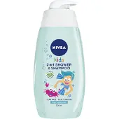 Nivea Kids, gel lavant 2-en-1 pour le corps et les cheveux avec un parfum de caramel de pomme, 500 ml