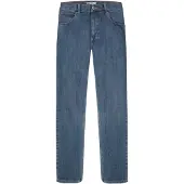 Wrangler - Jeans pour hommes - Coupe classique - Couleur rouge "Kabel" - Délavage "Mid Stone"