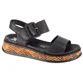 Rieker - Sandales pour femmes, cuir pleine fleur PP5417 (38 EU) (noir)