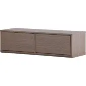 Ebuy24 Dragh meuble tV 2 tiroirs muraux moka.