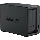 Synology DS725+ 2Bay 16TB NAS met 2x 8TB Plus HDD (2 x 8 To), NAS, Noir