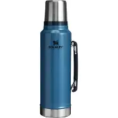 Stanley The Legendary Classic Bottle 1.5QT, Hammertone Lake 10-11347-120 bouteille thermos avec bouchon verseur et gobelet, 1.4L