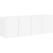 vidaXL Armoires TV murales 2 pcs. Blanc 60x30x41 cm