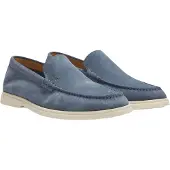 BOSS Mocassins en cuir suédé avec logo embossé