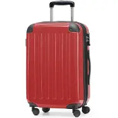 Hauptstadtkoffer Alex - Bagage à main valise rigide avion extensible trolley cabine Carry-On Hand Luggage Hardcase, 4 roulettes, 55 cm, 42 L,Rouge