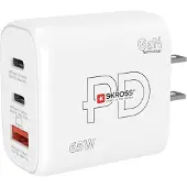 Skross Power Charger (65 W, 3 ports), Chargeur USB, Blanc