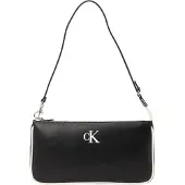 Calvin Klein Sac bandoulière 'Contrast Logo Convertible' noir / blanc