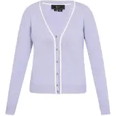 Faina Cardigan 'Fashion Look' violet clair / blanc