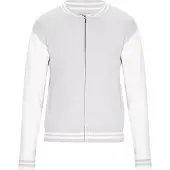 MO Vestes en maille pierre / blanc