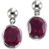 Jamelli Boucles d'oreilles merlot / argent
