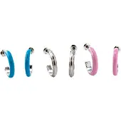 Steuer Boucles d'oreilles bleu / rose / argent