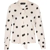 Faina Chemisier noir / blanc perle