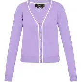 Faina Cardigan lavande / blanc