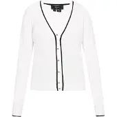 Faina Cardigan noir / blanc cassé