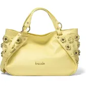 Braccialini Sac bandoulière pour femmes , en cuir véritable, avec fermeture à glissière et bandoulière réglable
