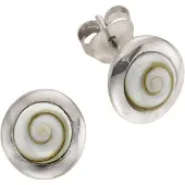 Zeeme Boucles d'oreilles blanc