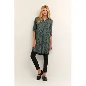 Kaffe Robe 'KAmarana' vert foncé / mélange de couleurs