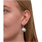 Zeeme Boucles d'oreilles blanc