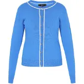 Faina Cardigan azur / blanc