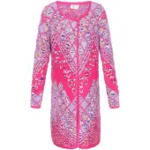 IZIA Cardigan jaune / violet / rose