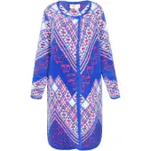 IZIA Cardigan bleu / rouge / blanc cassé