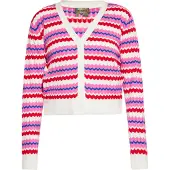 Mymo Cardigan bleu / jaune / rose / rouge
