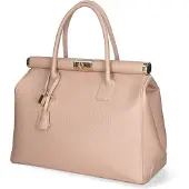 Gave Lux Sac à Main Aleria Femme Cuir Véritable Blanc Fabrication Italienne Bianco UNICA 35x26x16 cm