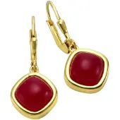 Jamelli Boucles d'oreilles or / rouge