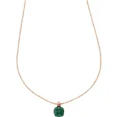 Jamelli Chaîne or rose / émeraude