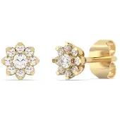 Diam Addict Boucles d'oreilles or / transparent