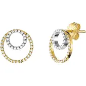 Julie Julsen Boucles d'oreilles or / transparent / blanc