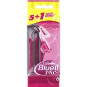 Gillette Venus Blue II Plus Disposable Hair Removal Blades - 6 Units
