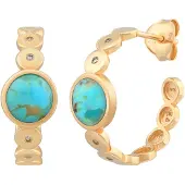 Cai Boucles d'oreilles turquoise / or