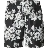 Urban Classics Short de bain pour homme Pattern Swim Shorts noir à fleurs - L
