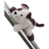 Nici Chien Magnet blanc/marron, 12 cm, chien en peluche